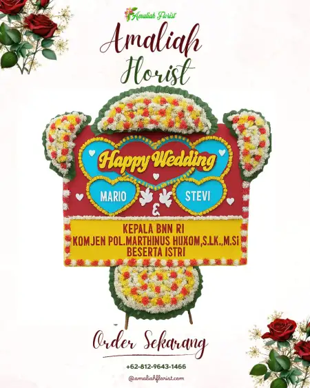Papan Bunga Pernikahan Kertamaya